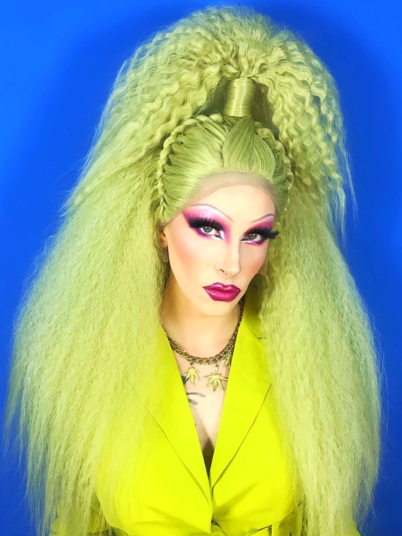 Crimped Half Ponytail