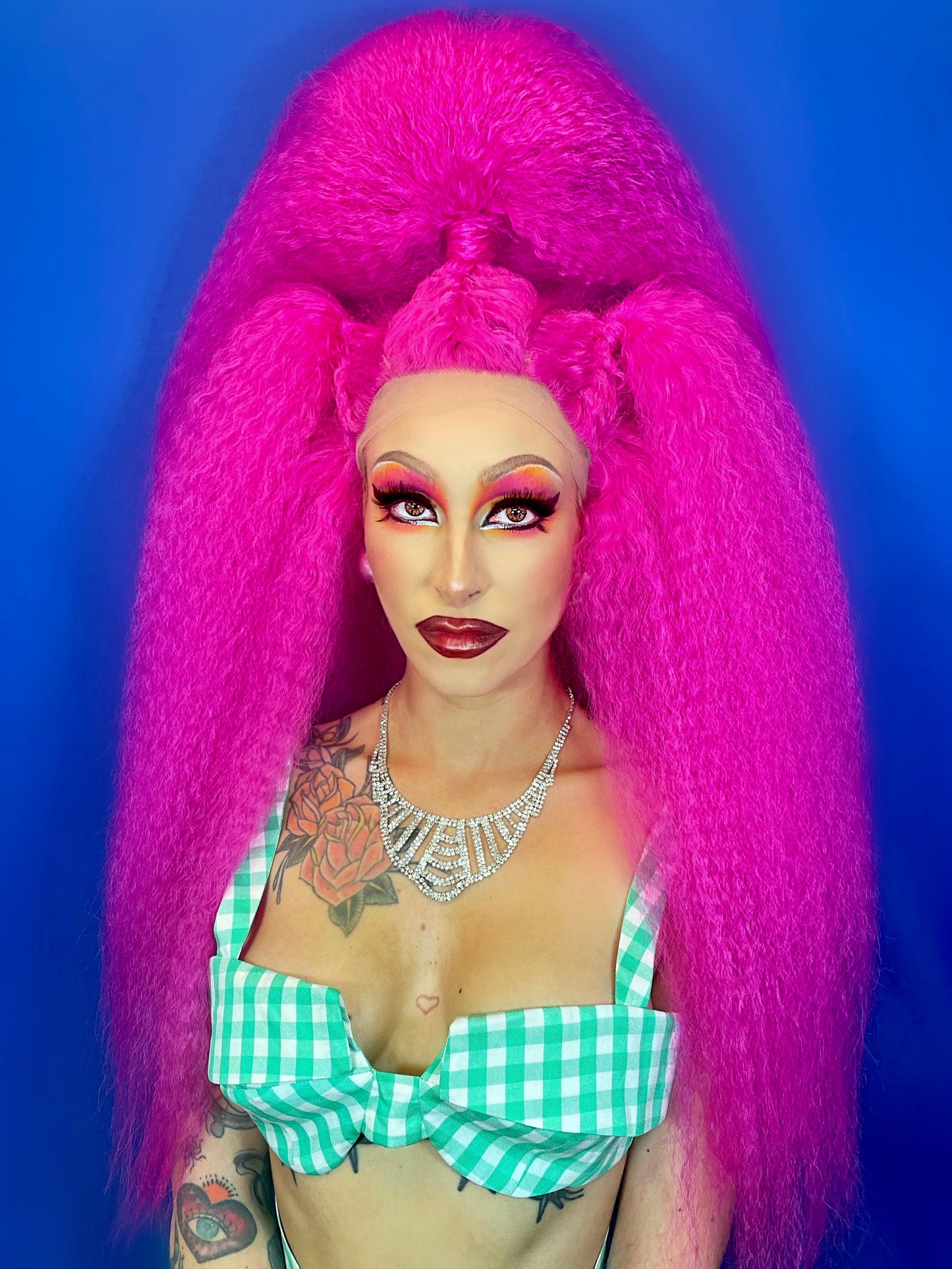 Crimped Half Ponytail