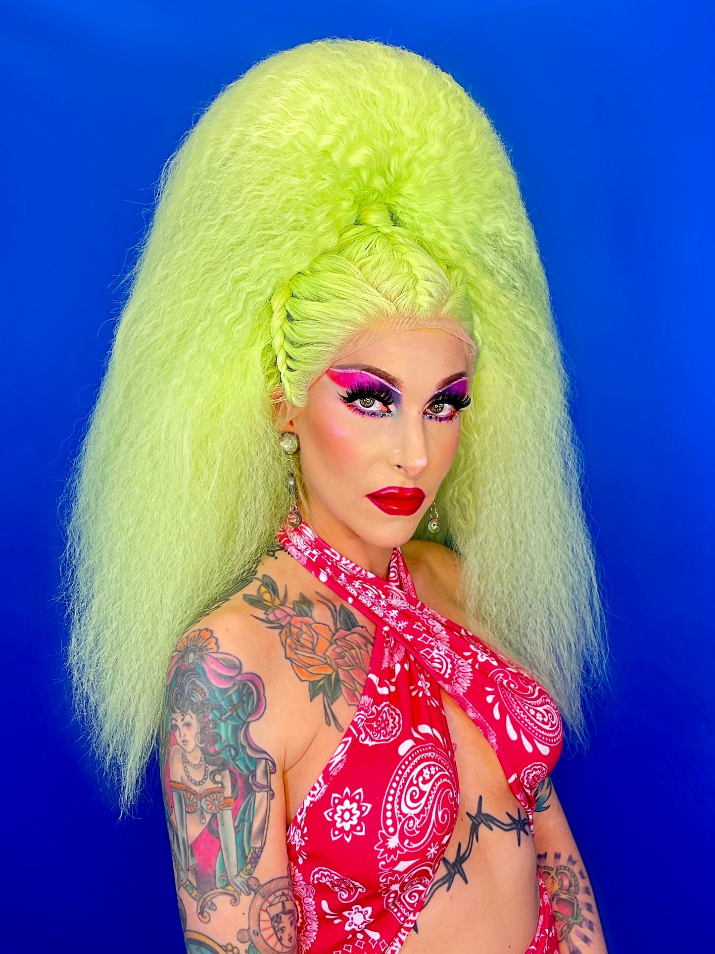 Crimped Half Ponytail
