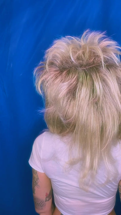 Blonde Hard Front Mullet
