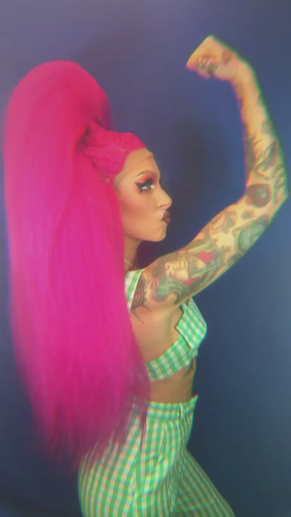 Crimped Half Ponytail